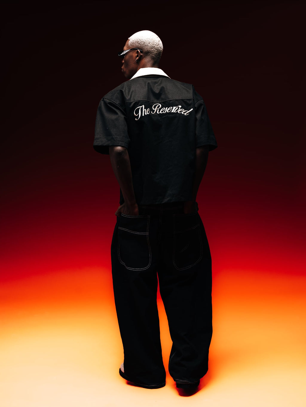 "SCRIPT" CAMP COLLAR POLO