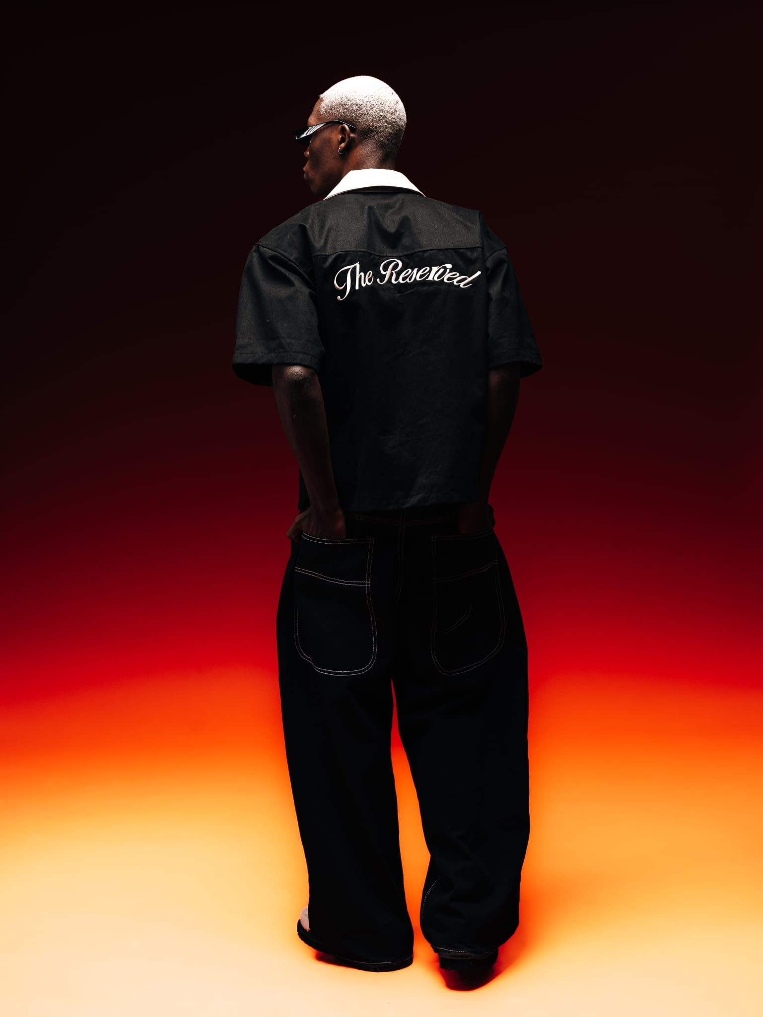 "SCRIPT" CAMP COLLAR POLO
