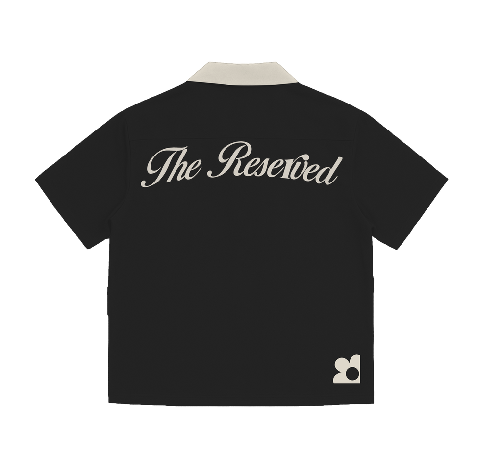 "SCRIPT" CAMP COLLAR POLO